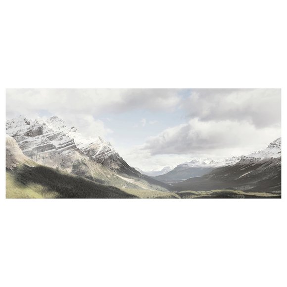 NEW - IKEA BJORKSTA BJÖRKSTA Picture Cliffs Mountain  55x22" 405.277.26 - Picture 1 of 2